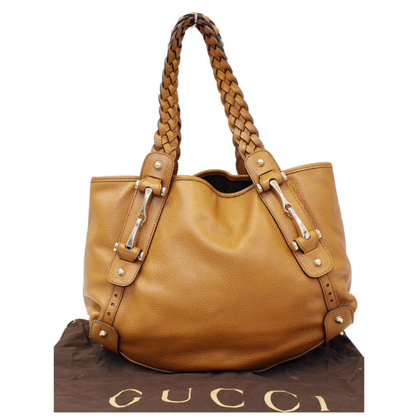 GUCCI Pelham Brown Leather Hobo Bag 336654-US