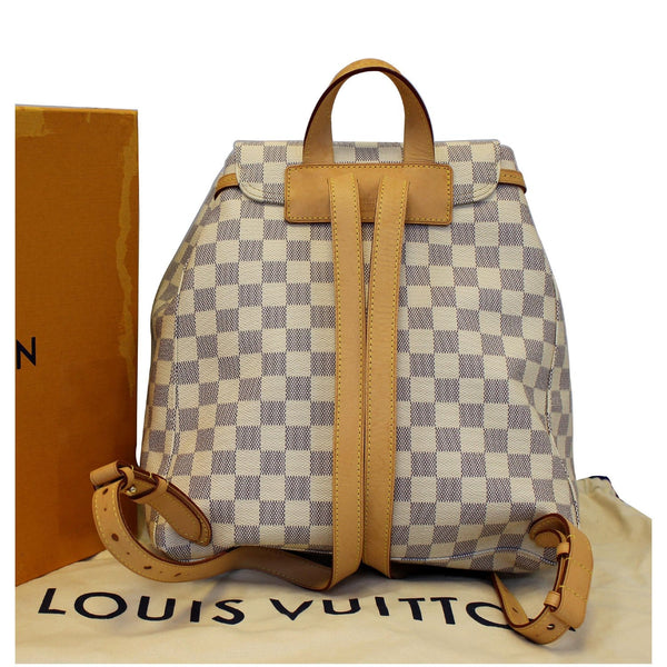 LOUIS VUITTON Sperone Damier Azur Backpack Bag White