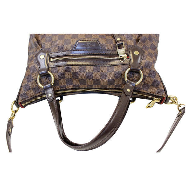 Louis Vuitton Damier Ebene Evora MM Tote Shoulder Bag - corner