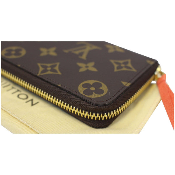 LOUIS VUITTON Clemence Monogram Canvas Wallet Brown