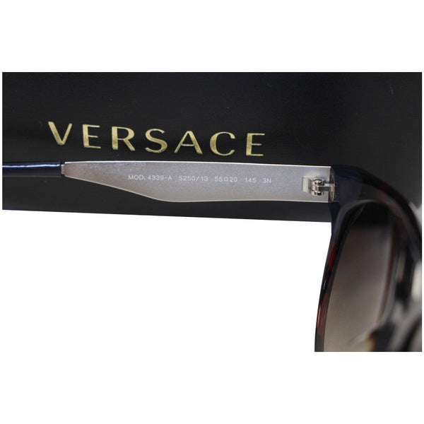Brown Versace Sunglasses With Brown Frame-Arm View