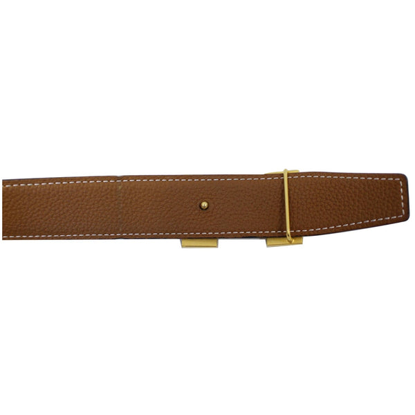 HERMES Buckle H Reversible Belt Black Size 43