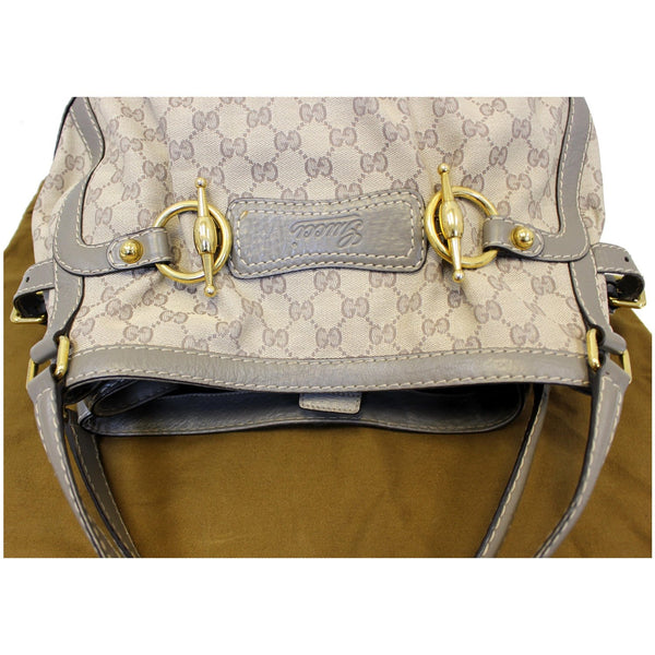GUCCI Jockey Medium GG Canvas Monogram Tote Bag Beige 203546-US