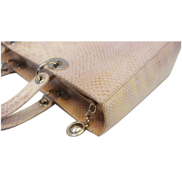 Christian Dior Lady Dior Large Python Shoulder Bag Blush Pink