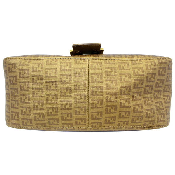 Fendi Forever Mama Zucca Canvas Gold Shoulder Bag back view