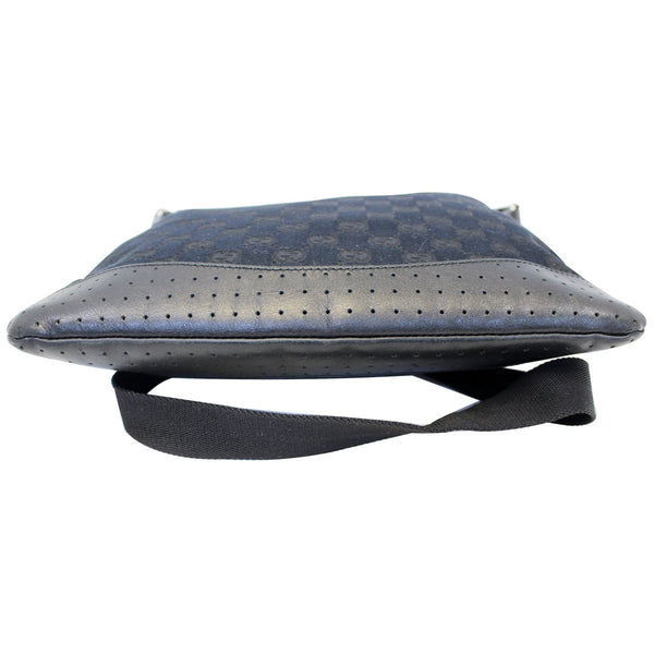 GUCCI Monogram Medium Perforated Messenger Crossbody Bag Black-US