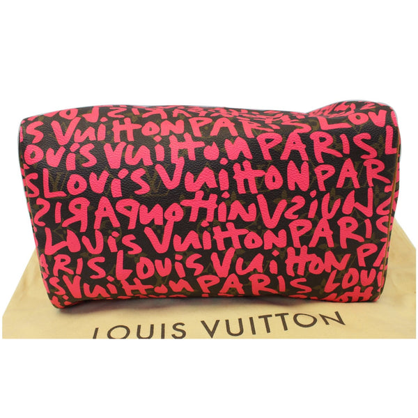 LOUIS VUITTON Speedy 30 Graffiti Monogram Satchel Bag Pink-US