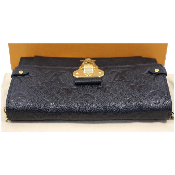 LOUIS VUITTON Vavin Monogram Empreinte Chain Wallet Black