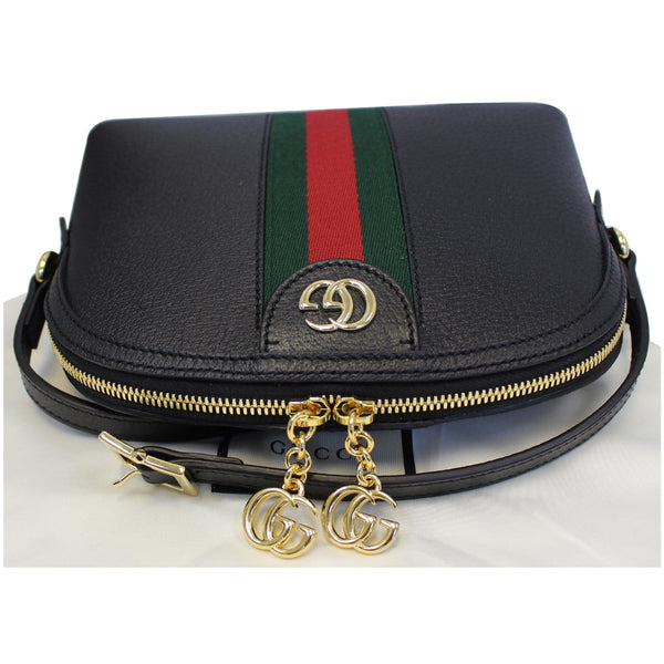 Gucci Ophidia Small Web GG Leather Shoulder Bag Black