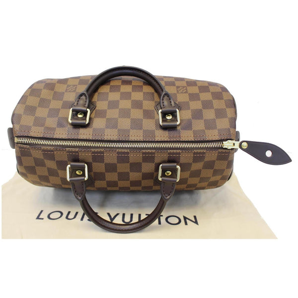LOUIS VUITTON Speedy 30 Damier Ebene Satchel Bag Brown-US