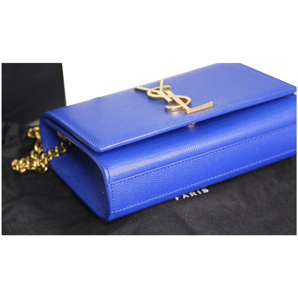YVES SAINT LAURENT Kate Small Grain De Poudre Crossbody Bag Blue