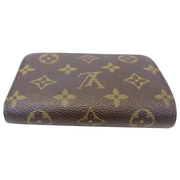 LOUIS VUITTON French Kisslock Monogram Canvas Wallet Brown