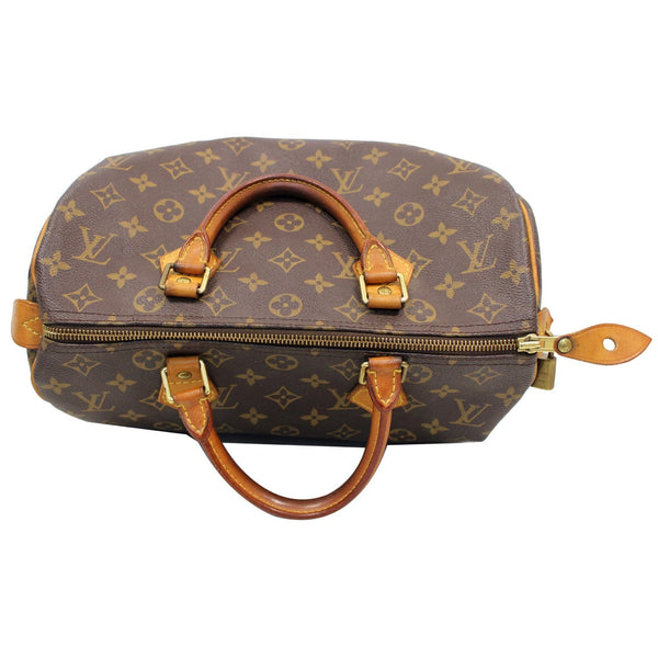 Louis Vuitton Speedy 30 Monogram Canvas Satchel Bag full view