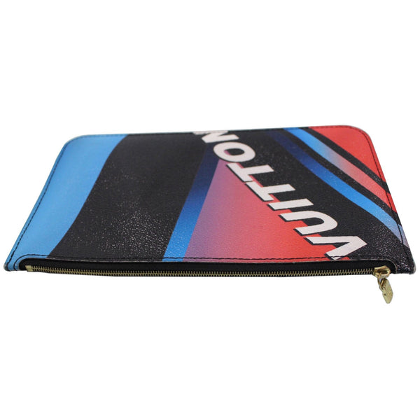 LOUIS VUITTON Race Neverfull MM Pochette Damier Canvas Wristlet Black