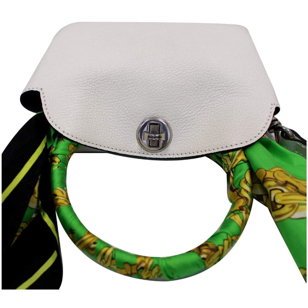 Balenciaga Flap Scarf XS Top Handle Crossbody Bag White straps