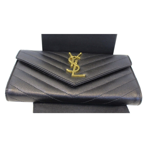 YVES SAINT LAURENT Large Grain De Poudre Wallet Black