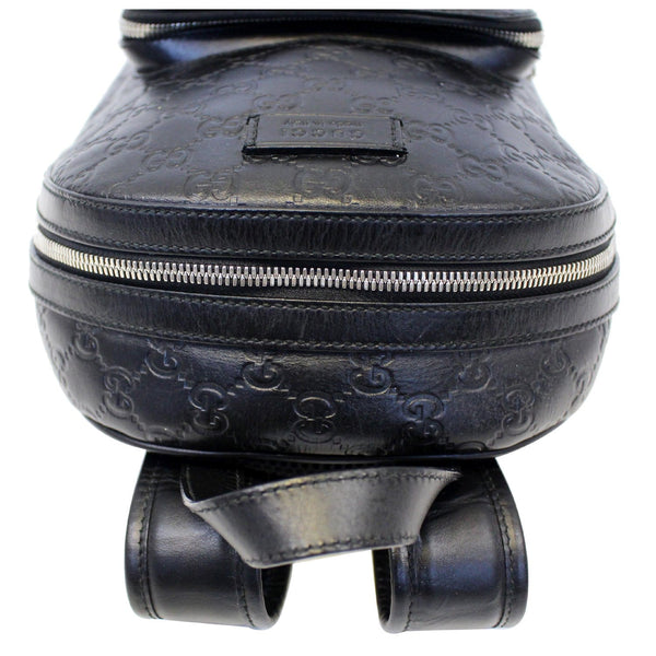 GUCCI Signature Leather Backpack Bag Black-US