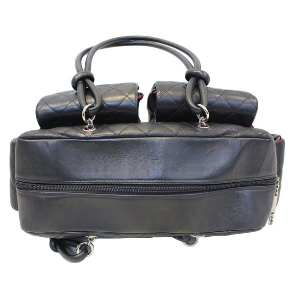 CHANEL Black Quilted Leather Ligne Cambon Reporter Shoulder Bag-US