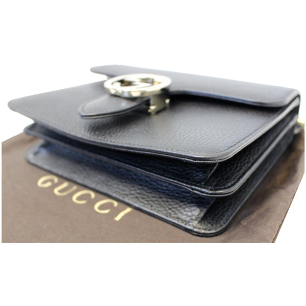 Gucci Crossbody Bag Interlocking GG Leather Black - side view