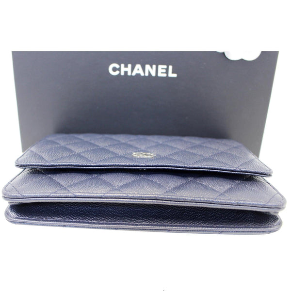 CHANEL Wallet On Chain WOC Clutch Crossbody Bag Navy-US