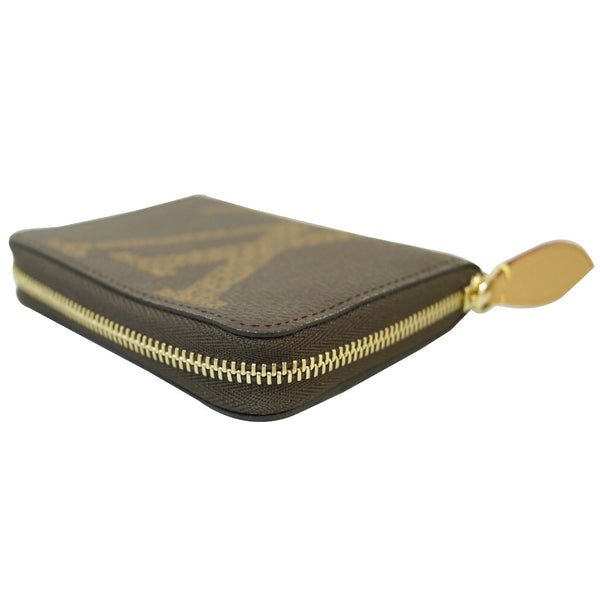 LOUIS VUITTON Monogram Giant Zippy Coin Purse Brown