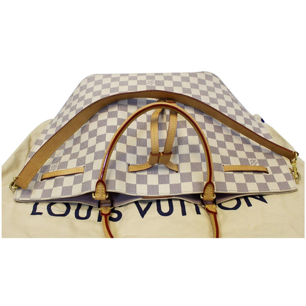 LOUIS VUITTON Girolata Damier Azur Shoulder Bag White