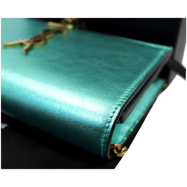 YVES SAINT LAURENT Small Kate Tassel Leather Crossbody Bag Teal