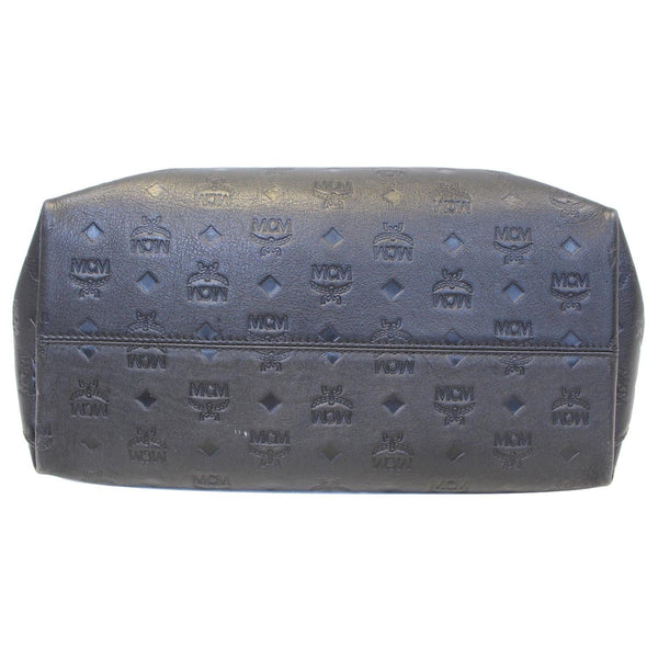 MCM Klara Monogram Leather Hobo Bag Black-US