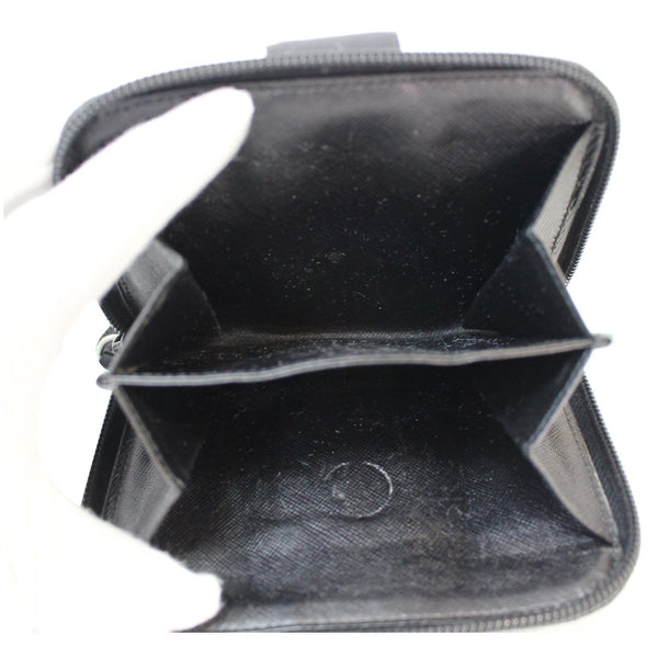 PRADA Nylon Zip Around Wallet Black