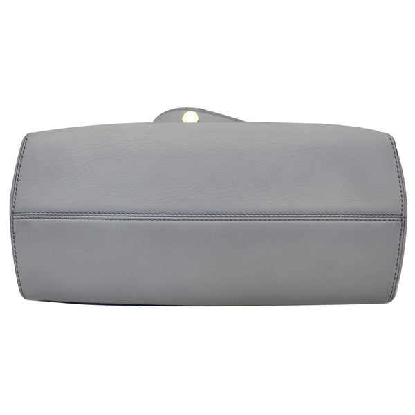 FENDI Small By The Way Leather Shoulder Bag Gray/Light Blue-US