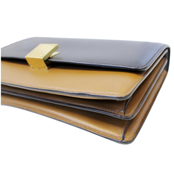 CELINE Bicolor Calfskin Leather Medium Case Shoulder Bag-US