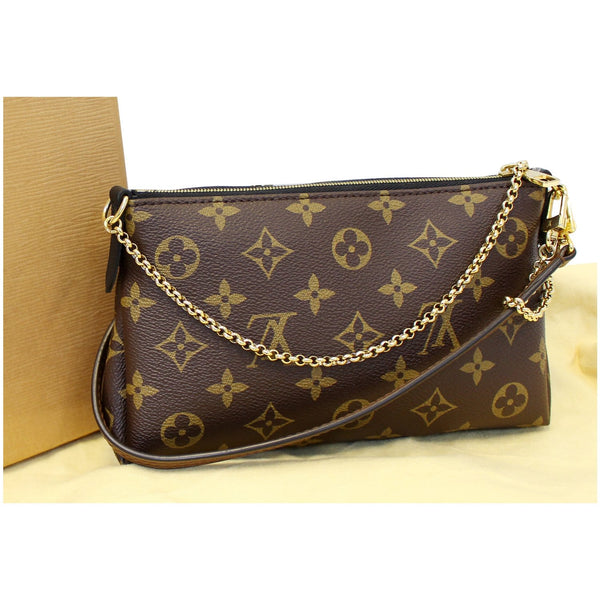LOUIS VUITTON Pallas Monogram Canvas Clutch Crossbody Bag-US