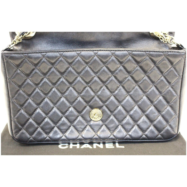 CHANEL Westminster Pearl Flap Lambskin Medium Shoulder Bag Black-US