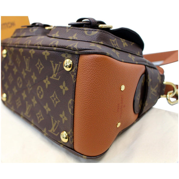 LOUIS VUITTON Manhattan NM Monogram Canvas Shoulder Bag Caramel