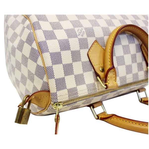 LOUIS VUITTON Speedy 30 Damier Azur Satchel Handbag-US