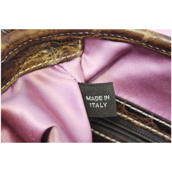 Coach Legacy Ali Alligator Leather Bag Limited Edition inside view