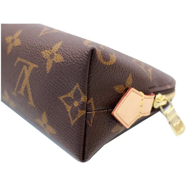 LOUIS VUITTON Monogram Canvas Cosmetic Pouch Brown