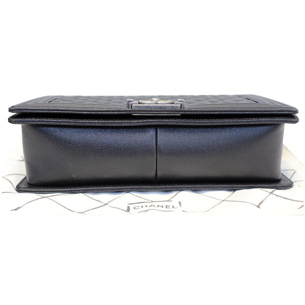 CHANEL Medium Boy Flap Caviar Leather Shoulder Bag Black