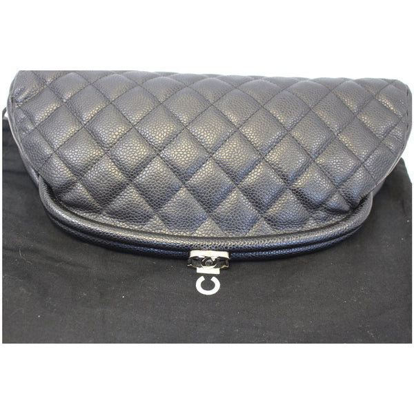 CHANEL Timeless Caviar Quilted Leather Clutch Black-US
