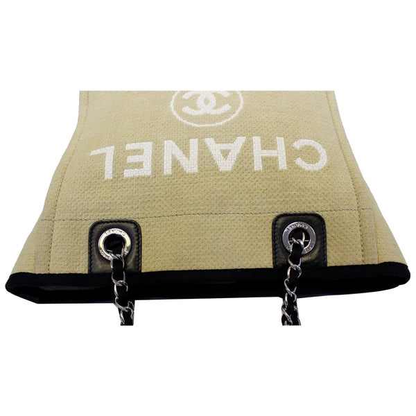 CHANEL Deauville Mini Chian Tote Bag Beige/Black-US