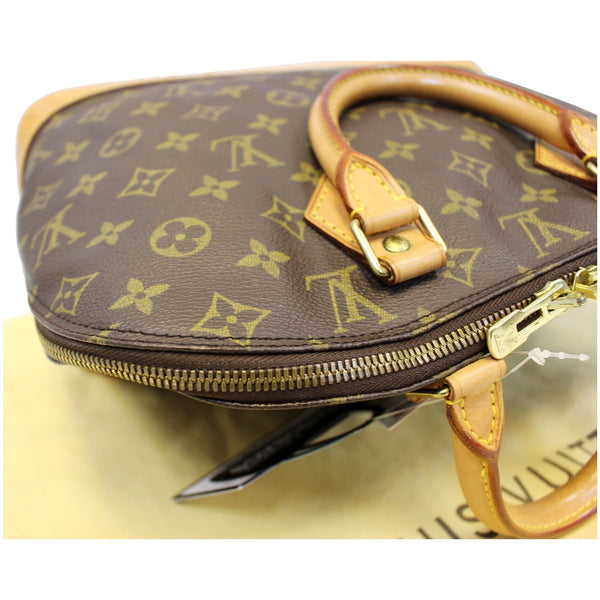 LOUIS VUITTON Alma Monogram Canvas Satchel Bag Brown-US