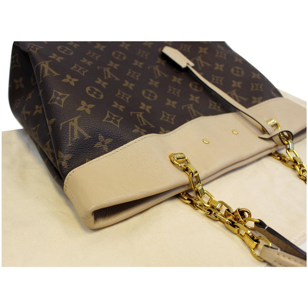 LOUIS VUITTON Pallas Chain Shopper Bag Monogram Canvas Dune