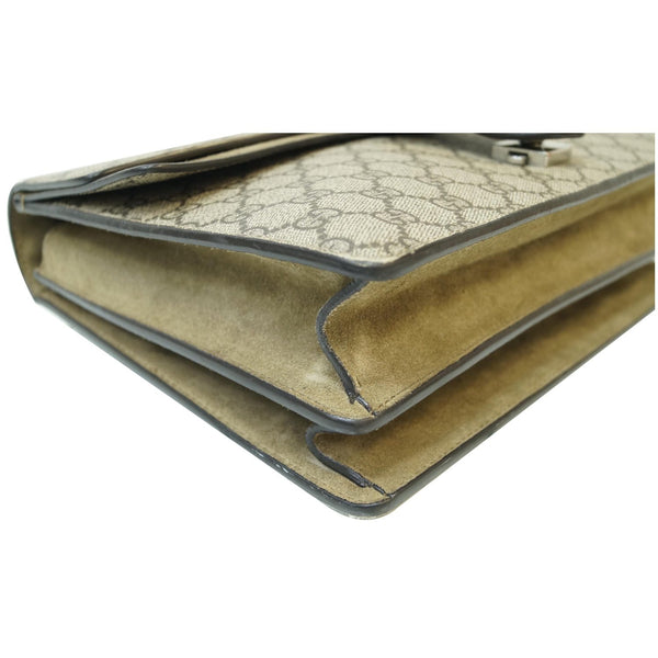 GUCCI Dionysus Medium GG Supreme Monogram Shoulder Bag Taupe