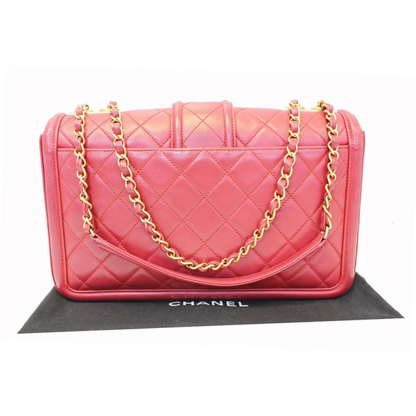 Chanel Flap Large Elegant CC Calfskin Shoulder Bag - back view