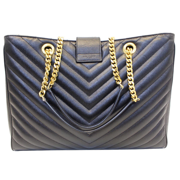 YVES SAINT LAURENT Matelasse Chevron Large Monogram Shopper Bag Black-US