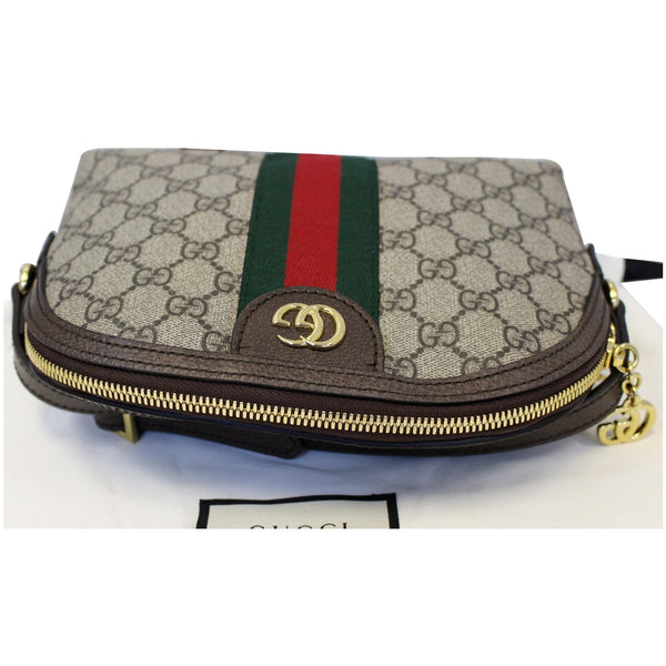 GUCCI Ophidia GG Supreme Canvas Small Shoulder Bag Beige 499621