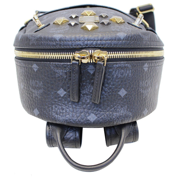 MCM Stark Visetos Backpack Bag Black - mcm zip bag