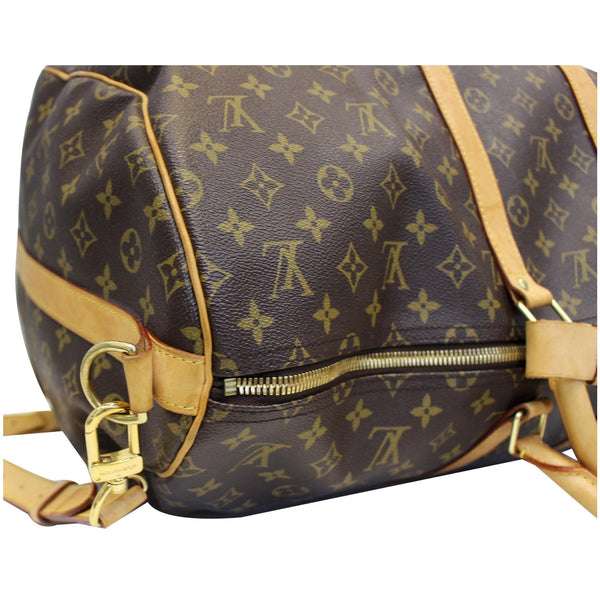 LOUIS VUITTON Keepall Bandouliere 55 Monogram Canvas Travel Bag Brown-US