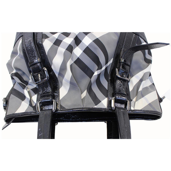 Burberry Lowry Tote Bag Beat Check Nylon - front view