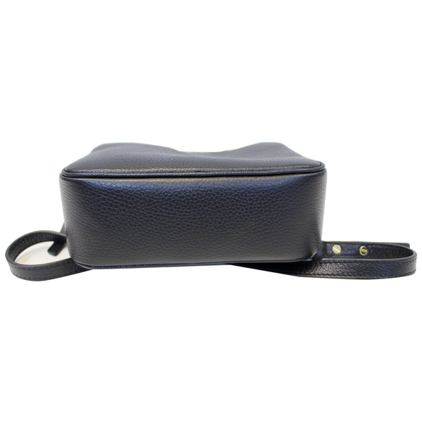 VERSACE Collection Pebbled Leather Camera Crossbody Bag Black-US